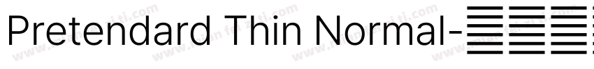 Pretendard Thin Normal字体转换